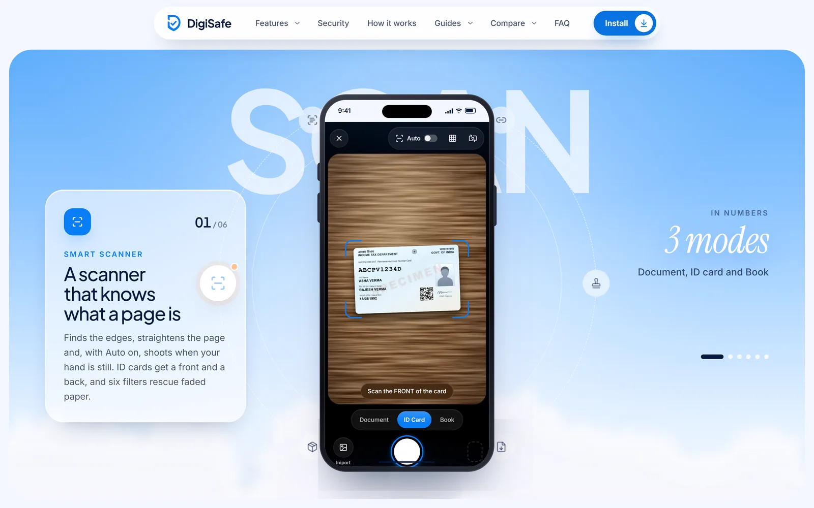 DigiSafe: A scanner that knows what a page is