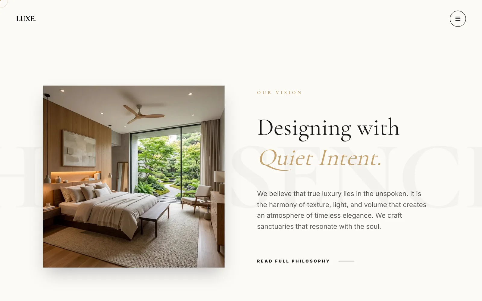 Luxe Interiors: Designing with quiet intent