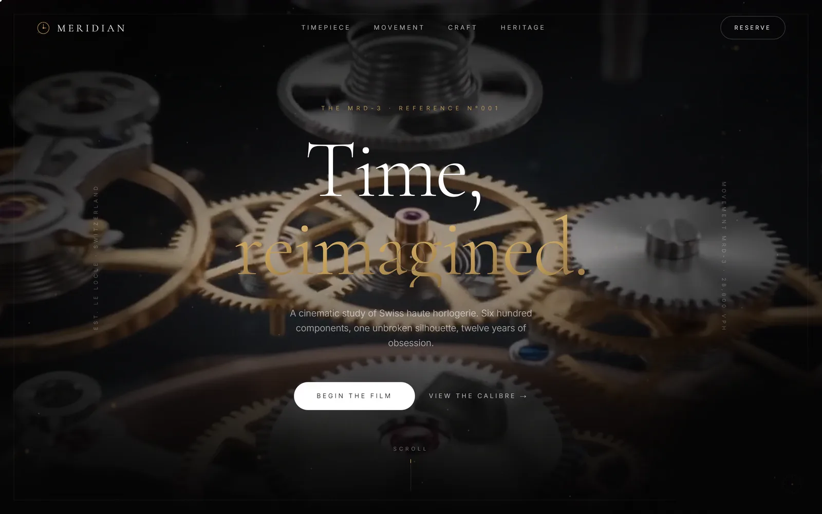 Meridian MRD-3: Time, reimagined: the opening frame