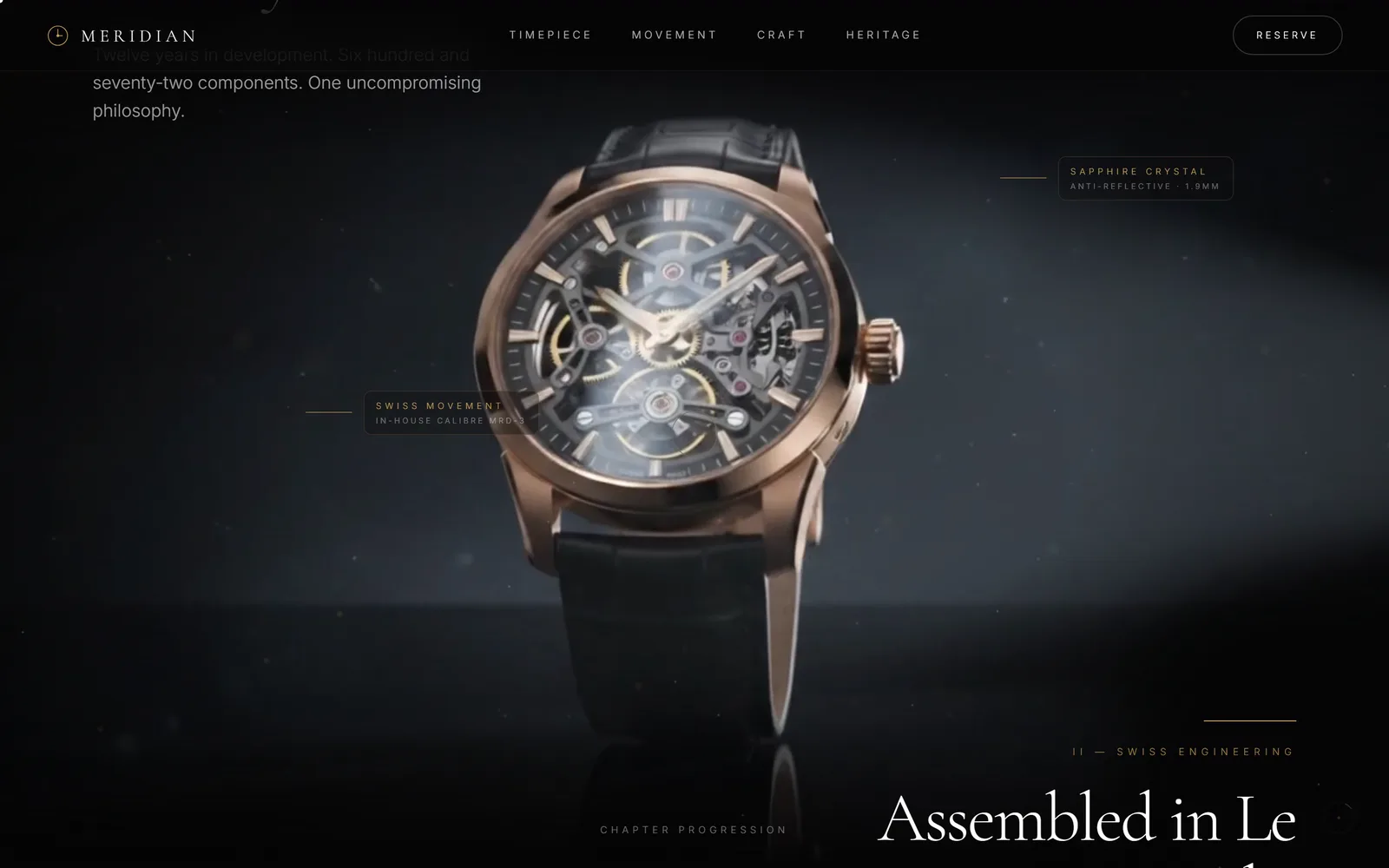Meridian MRD-3: Assembled in Le Locle