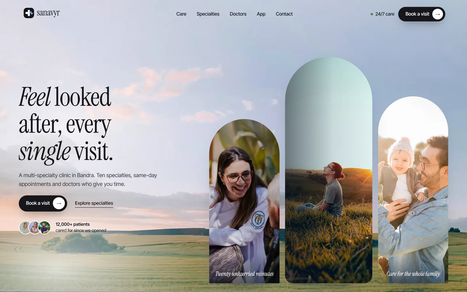 Sanavyr: the live site, designed and built by Kavion Solutions